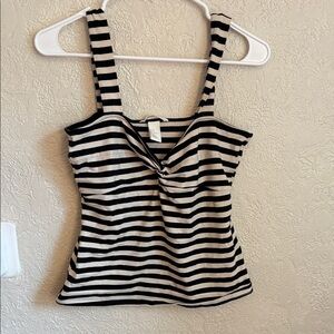 H&M Black and White Striped Women's Top